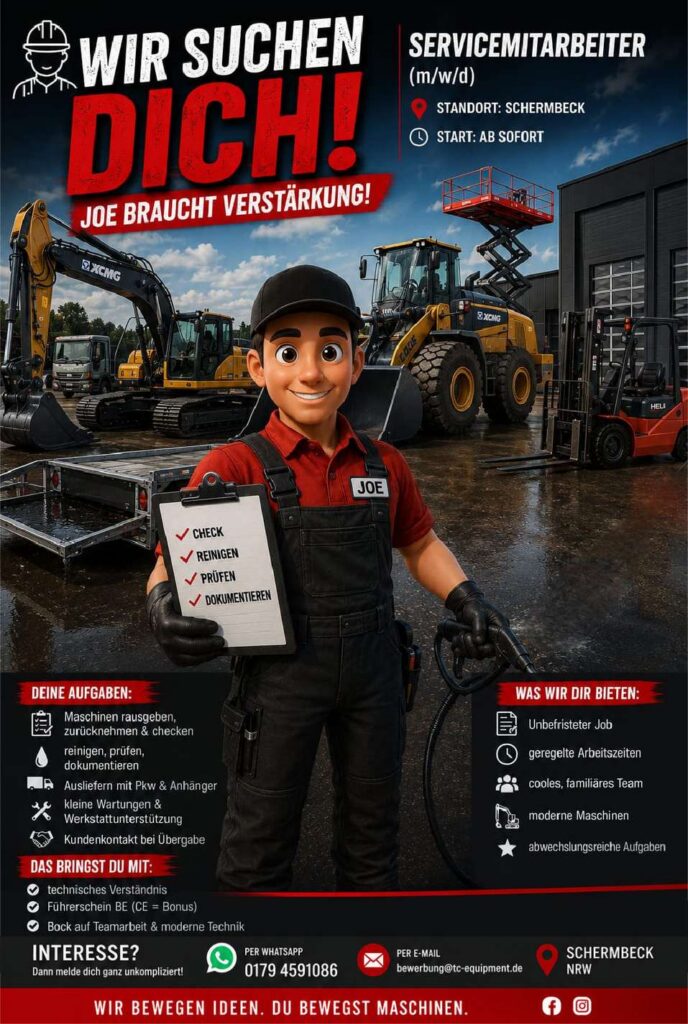 Servicemitarbeiter TC Equipment